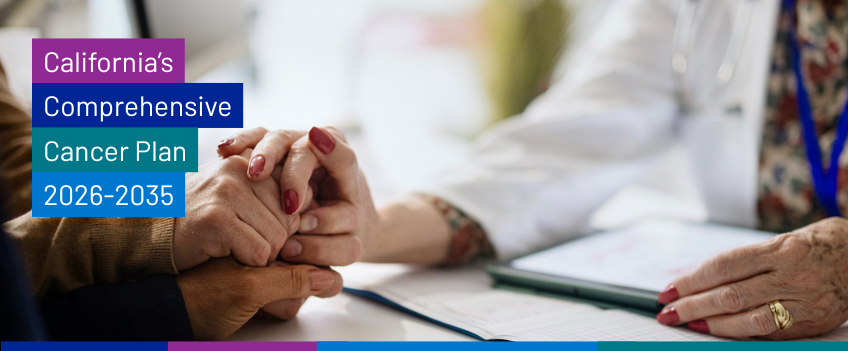 Doctor touching patients' hand.