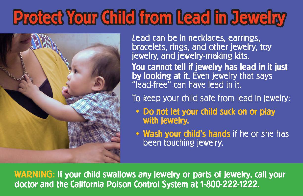 Screen shot of Protect Your Child from Lead in Jewelry card