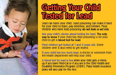 Screen shot of Getting Your Chld Tested for Lead card