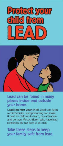 Screen shot of Protect Your Child from Lead brochure