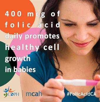 400 micrograms of folic acid daily promotes health cell growth in babies