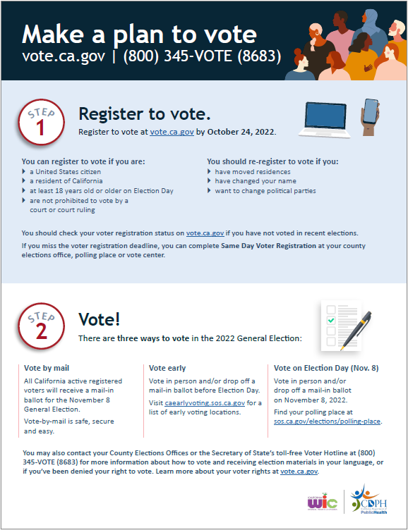 Preview of voter registration flyer