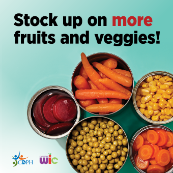 Stock up on more fruits and veggies!