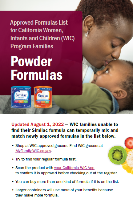 Preview of Powdered Formula for WIC Families