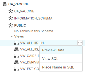 picture showing how to select the preview data option