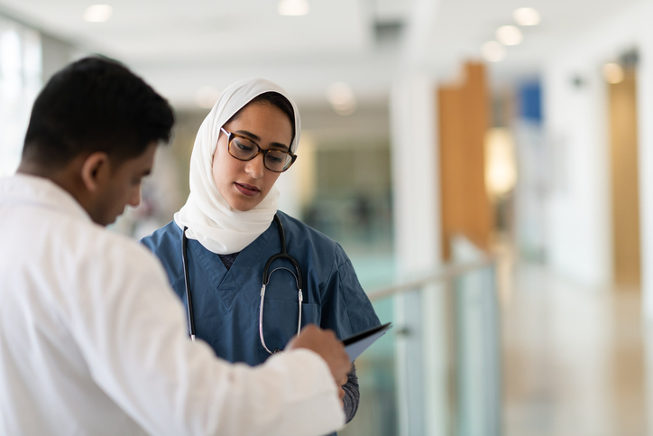 Two physicians talking