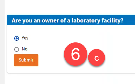 Are you an owner? - yes selected and submit button