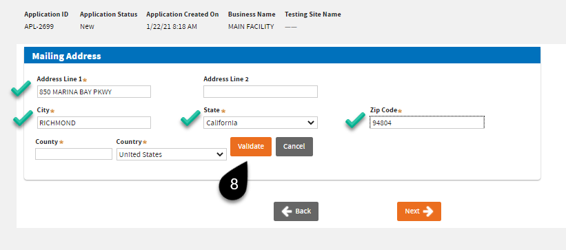 8-validate address