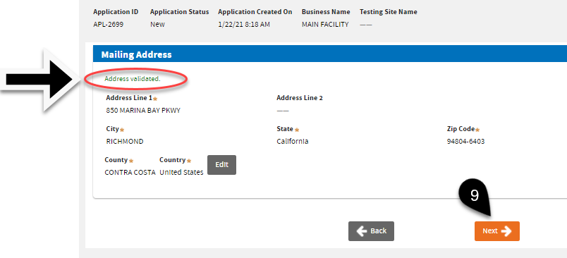 9-address validated